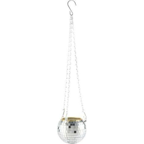 Miroir Décoratif Réflecteur Boule Disco pour Jardin Extérieur Pots de Fleurs Suspendus (1/4)