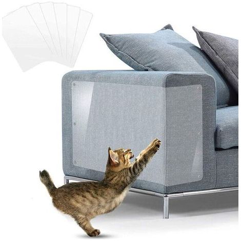 Protection de meubles pour chat anti-griffures – Lot de 6 protections transparentes en vinyle – Dimensions 40x30cm – Faciles à appliquer (1/5)