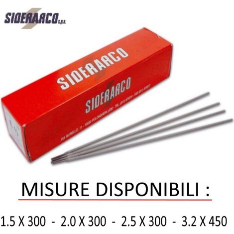 ELETTRODO RUTILICO ROSSO SIDERARCO - MM 2,50X300 CF=PZ 825 (3X275) - 1 confezione (1/2)