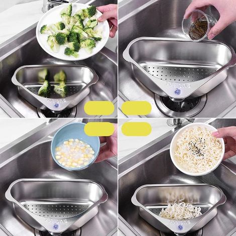 Cestello scolapiatti multifunzionale per cucina, pratico filtro per lavello – (1/3)