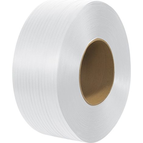 VEVOR Packaging Polypropylene (PP) Strapping Roll, 9900' Length x 1/2" Width x 0.03" Thickness, 243 lbs Break Strength, Heavy Duty Banding Pallet Strap Coil, Portable Strong Packing Straps, White (1/5)