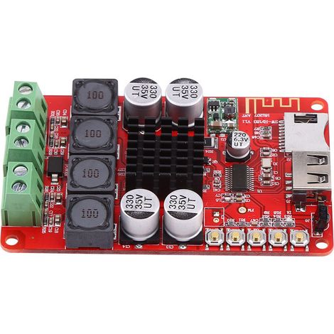 Récepteur/amplificateur audio Bluetooth portable (50 W + 50 W) avec décodeur de carte TF et télécommande (1/5)