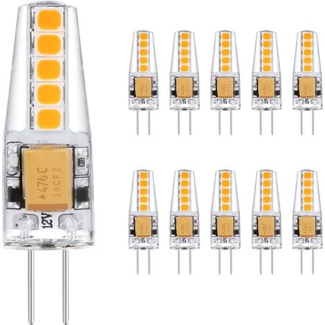 BRAVIX G4 Glühbirne 2W G4 12V LED Glühbirne  Halogenersatz, Warmweiß, AC / DC 12 V Glühbirne  [Energieklasse A +]10pcs (1/5)