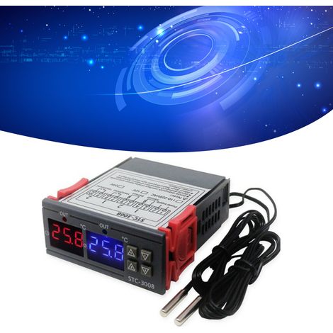 Contrôleur de Régulation Thermique Numérique Double Sortie 24V avec Affichage LCD