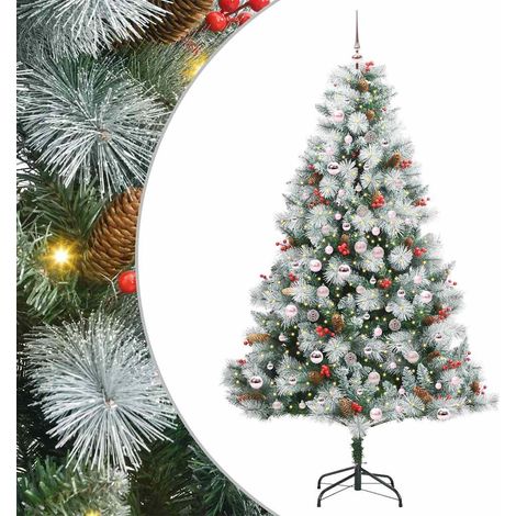 Künstlicher Weihnachtsbaum Grün und Weiß 210 cm vidaXL (1/5)