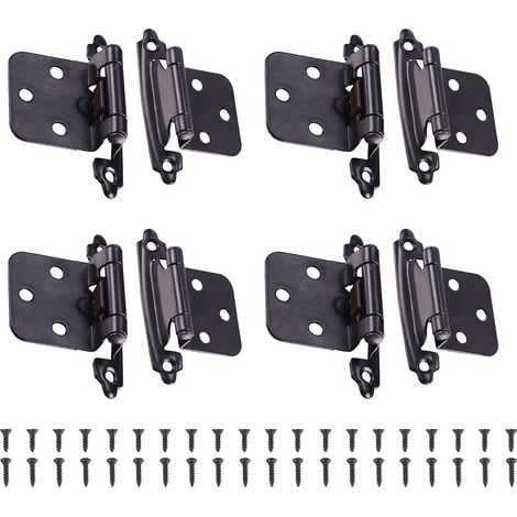 60Pcs Stainless Steel Hinge, Cupboard Door Hinge with Screws, Stainless Steel Furniture Hinge, for Door Hinges, Cabinet Hinges, Connecting Hinges (1/5)