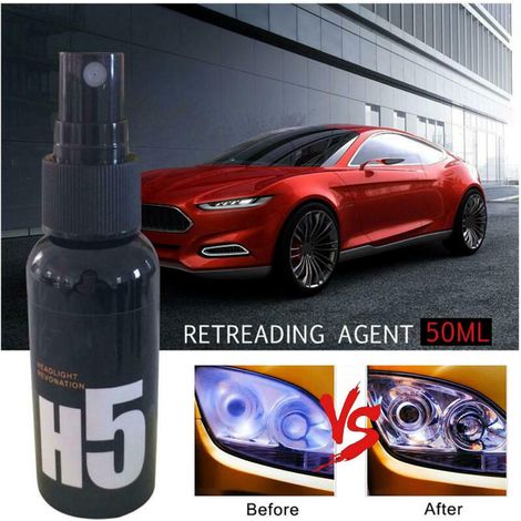 Kit de rénovation optiques phares auto 50ml - Spray nettoyant polish réparation, entretien et restauration des phares de voiture (1/5)
