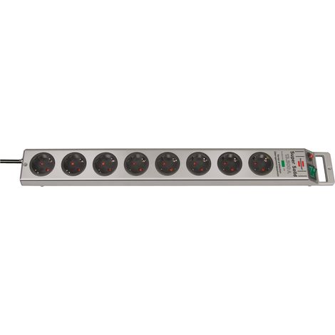 Brennenstuhl 1153340318 Multipresa con protezione da sovratensioni Argento Schuko 1 pz.