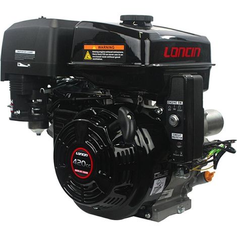 14 HP AVV.ELETTRICO LONCIN G420 F T/Q Motore Benzina Albero Cilindrico 25,4 mm (1/4)