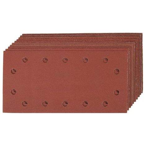 Fogli di levigatura 1/2 a fissaggio strappo pre-forati in ossido di alluminio varie grane-Grane varie: 2 x 60, 3 x 80, 120, 2 x 240