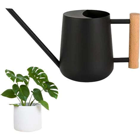 Arrosoir en Acier Inoxydable, 900 ML Arrosoir Jardin Metal Petit Arrosoir à Long Bec Arrosoir Plante d'Intérieur Arrosoir Bec Fin Long Arrosoir Metal Petit Arrosoir Plante Arrosoir en Métal (1/5)