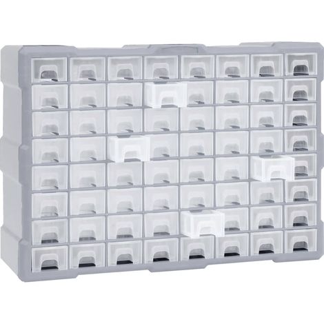 Organisateur multi-tiroirs avec 64 tiroirs 52x16x37,5 cm