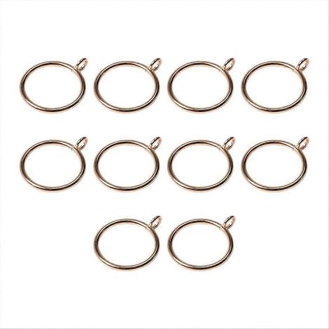 Anneaux de rideaux dorés à œillets pour tringle à rideaux (1/5)
