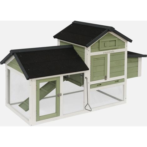 Gallinero de madera con corral para 3 gallinas
