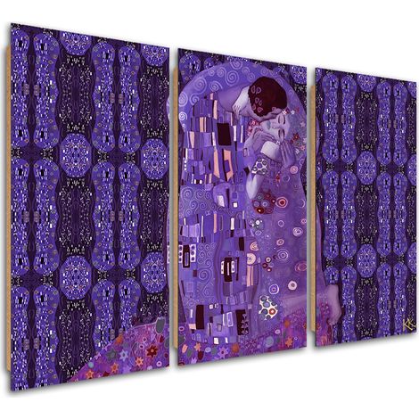 Quadro deco panel 3 paneli, Adempimento di una donna astrazione - 60x40 (1/5)