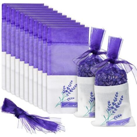 FENOPLASTICASachets de Lavande Parfumée - 20 Sacs en Coton-Ramie avec Cordon pour Mariage, Faveurs de Bébé et Plus Encore,157.2cm (1/5)