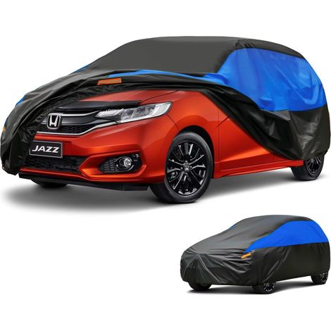 Bâche Voiture Exterieur Respirante, Compatible avec Honda Jazz(2002-2024) Housse de Protection Voiture Extérieur, Toutes Saisons Peuvent Tout Gérer Contre Pluie Soleil Poussière.,Taille pour Honda Jaz (1/5)