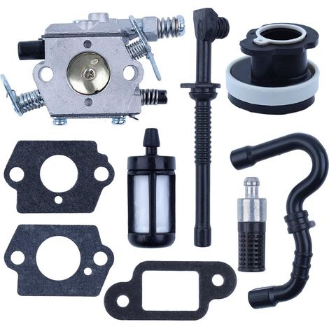 Filtro de la línea de Combustible del Aceite del colector de admisión del carburador para Stihl MS170 MS180 017 018 MS 170 MS 180 Motosierra con Junta de silenciador (1/5)
