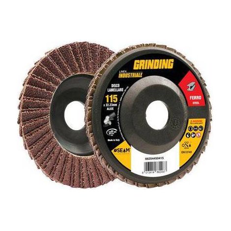 DISCO LAMELLE RADIALI CORINDON INDUSTRIAL GRINDING - MM 115X22,2 GRANA  60 - 10 pezzi