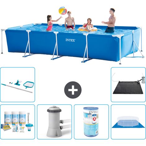 Intex Piscina con struttura Rettangolare - 450x220x84 cm - 7-pezzi S30292