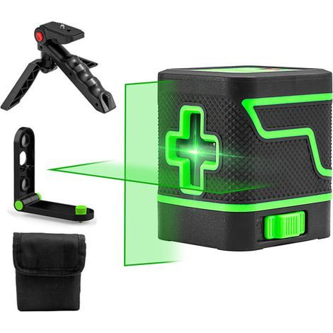 Self-Leveling Laser Level, 2 Green Cross Lines, Alignment Tool for Hanging Pictures and DIY Projects, High Precision (1/5)