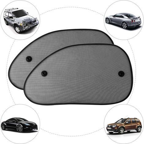 2 Stück schwarze Sonnenschutzblenden für Auto-Seitenscheiben, Sonnenschutznetz, Anti-UV-Visier (1/5)