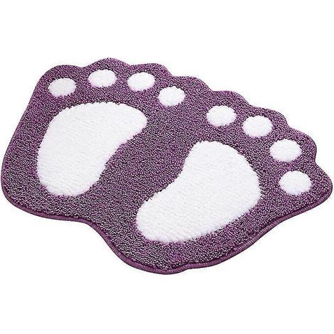 Tapis de bain antidérapant et absorbant, motif grandes tailles, polyester, violet, 48 x 67 cm (1/5)