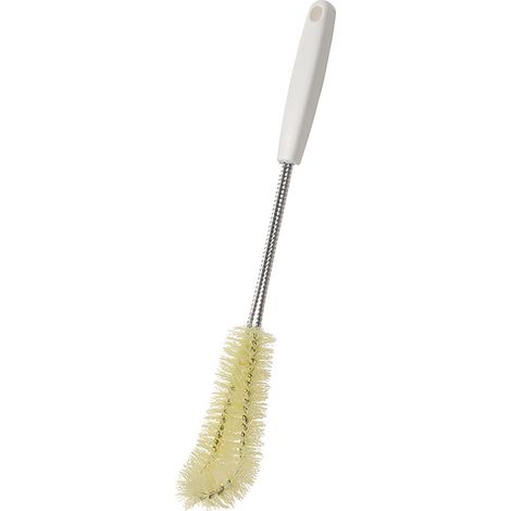 [Produit Ménager] Brochette Brosse Ergonomique Curved Head Long Handle Stainless Steel Nylon pour Bottles/Pots (1/5)