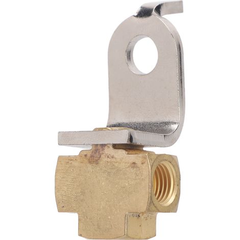 Ortviai Té de frein 3 voies avec support de fixation – Raccord fileté inversé 3/8"-24 pour tube 3/16" (1/5)