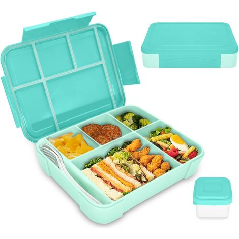 Brotdose Kinder 1300ml mit Fächern Bento Box Auslaufsicher Lunchbox Vesperdose (1/5)