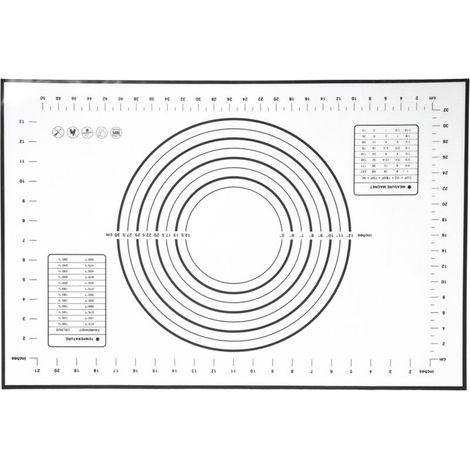 Household Kitchen Silicone Nonstick Baking Mat Rolling Dough Pad Cake Pastry Cooking ToolsBlack (1/5)