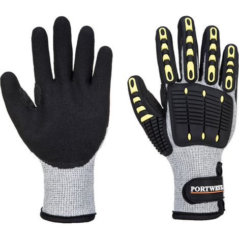 Guante protector térmico, anti-corte y anti-golpes Gris/Negro galga 13 PORTWEST A729 L