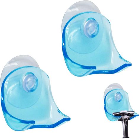 6er-Pack Rasiererhalter mit Saugnapf, Rasiererhalter mit Saugnapf aus Kunststoff, Rasiererhaken mit Saugnapf, Rasiererbecher, Rasiereraufbewahrungsregale, geeignet für Badezimmer- und Duschraumwände ( (1/5)