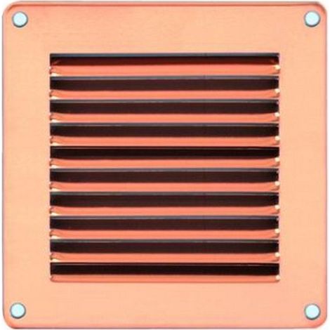 Griglia Aerazione Rame Con Rete Rettangolare Mm.150X280