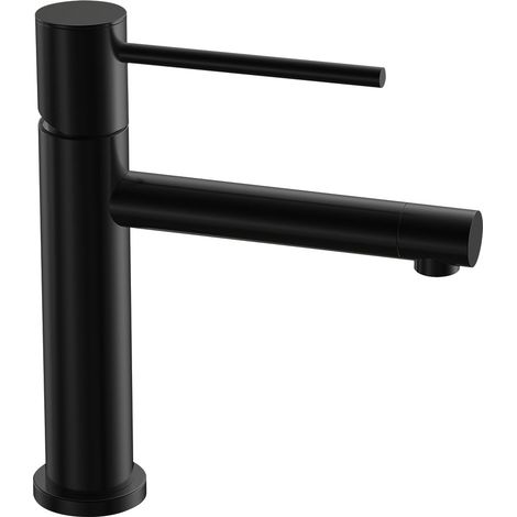 Kibath Grifo de Lavabo monomando ZUÑI acabado NEGRO mate fabricado en latón (1/5)