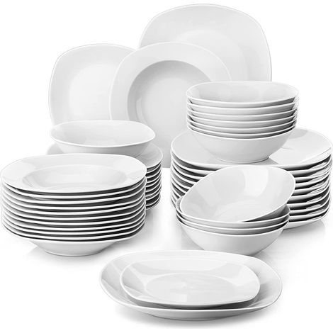 Geschirrset 12 Personen Elisa Porzellan Geschirr Set 48 Teilig (1/5)