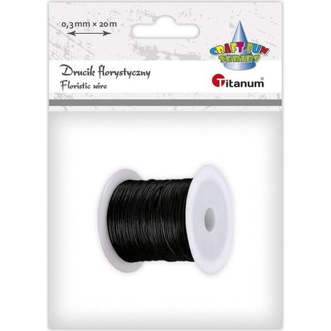 Blumendraht 0,3 mm 20 m schwarz