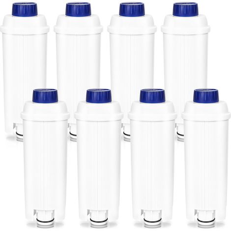 Lot de 8 Filtre eau pour Delonghi DLSC002. Filtre à eau Cartouche à Charbon Actif Compatible avec Machines à café ECAM. ESAM. ETAM