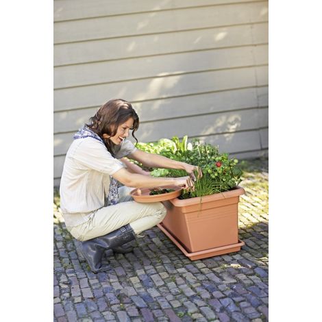 Elho Untersetzer Green Basics Garden XXL tonrot 80 cm Untersetzer