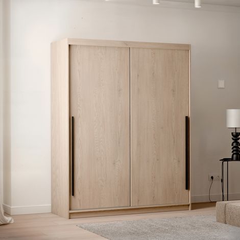Armoire SILENTE 160cm - portes coulissantes - Chêne de Crémone (1/5)