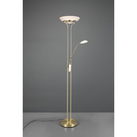 Piantana Led con Doppia Accensione Spot da Lettura Orson Ottone Trio Lighting (1/4)