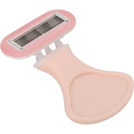 Rasoir manuel pour femme, 6 lames, pour l'épilation du corps (aisselles, jambes, barbe), rose (1/5)