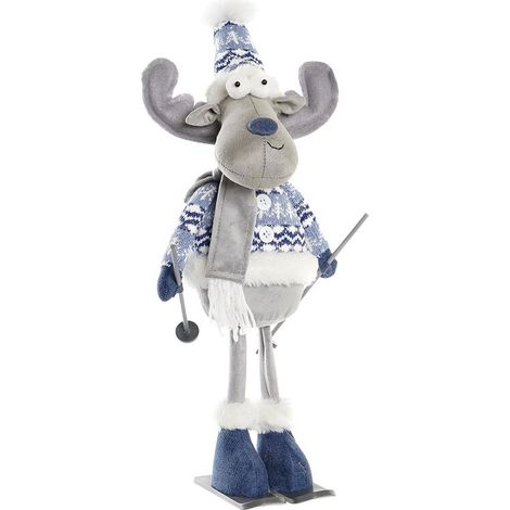 09 - Statua Decorativa DKD Home Decor Natale Renna Poliestere (20 x 12 x 35,5 cm) - S3035644 (1/3)