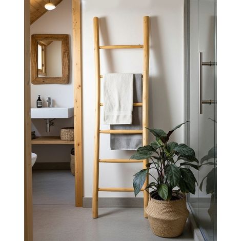 Sumba - Échelle de Salle de Bain en Bois de bambou 150 cm (1/5)