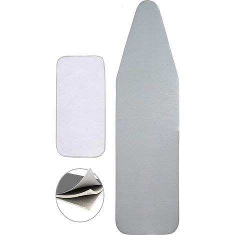 Housse De Planche À Repasser - Bord Élastique Et Fermeture Velcro - Rembourrage Épais En Feutre - Résistante Aux Brûlures Et Aux Taches - 1 Pièce (1/5)