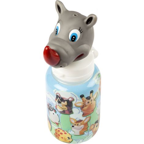 Borraccia bimba 300cc copritappo sonoro pupazzo rinoceronte (1/3)