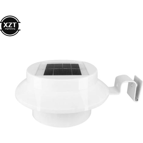 Lampes solaires d'extérieur (lumière blanche) à 3 LED étanches pour gouttières et clôtures, compatibles avec les avant-toits, les jardins, les allées et les aménagements paysagers. Lumières solaires c (1/5)