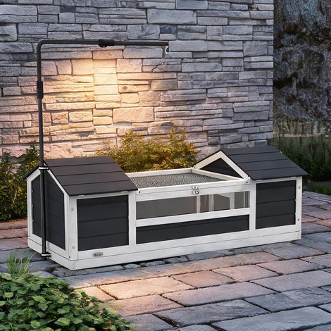 Terrarium gris en bois de sapin 120 x 56,5 x 43 cm (1/5)