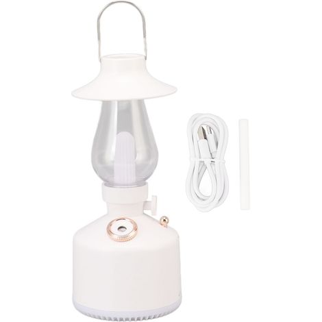 280ml Humidificateur Portable Style Lampe à Pétrole Rétro Rechargeable pour Camping Blanc (1/5)