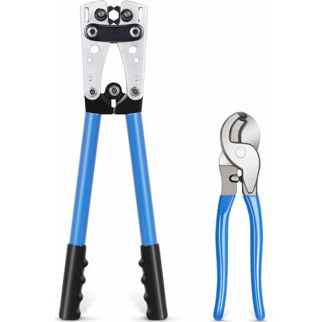 Outil De Sertissage Pour Cosses De Câble De Batterie, Pince À Sertisser Avec Coupe-Câble Pour AWG 10-1/0 (1/5)